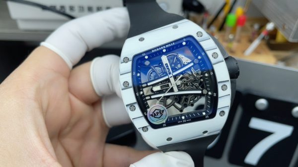 APS Factory Richard Mille RM061 Carbon Fiber Black Rubber Strap