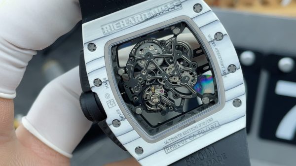 APS Factory Richard Mille RM061 Carbon Fiber Black Rubber Strap - 图片 7