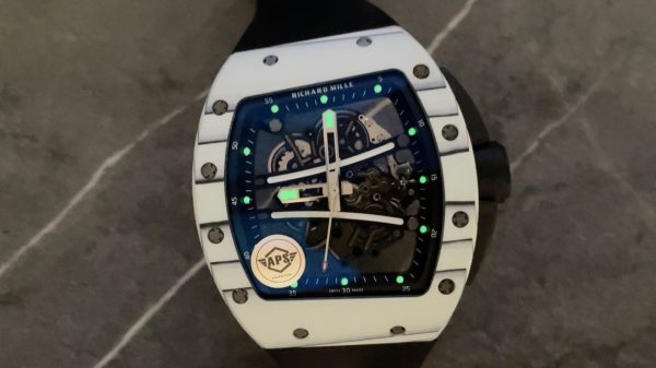 APS Factory Richard Mille RM061 Carbon Fiber Black Rubber Strap - 图片 9